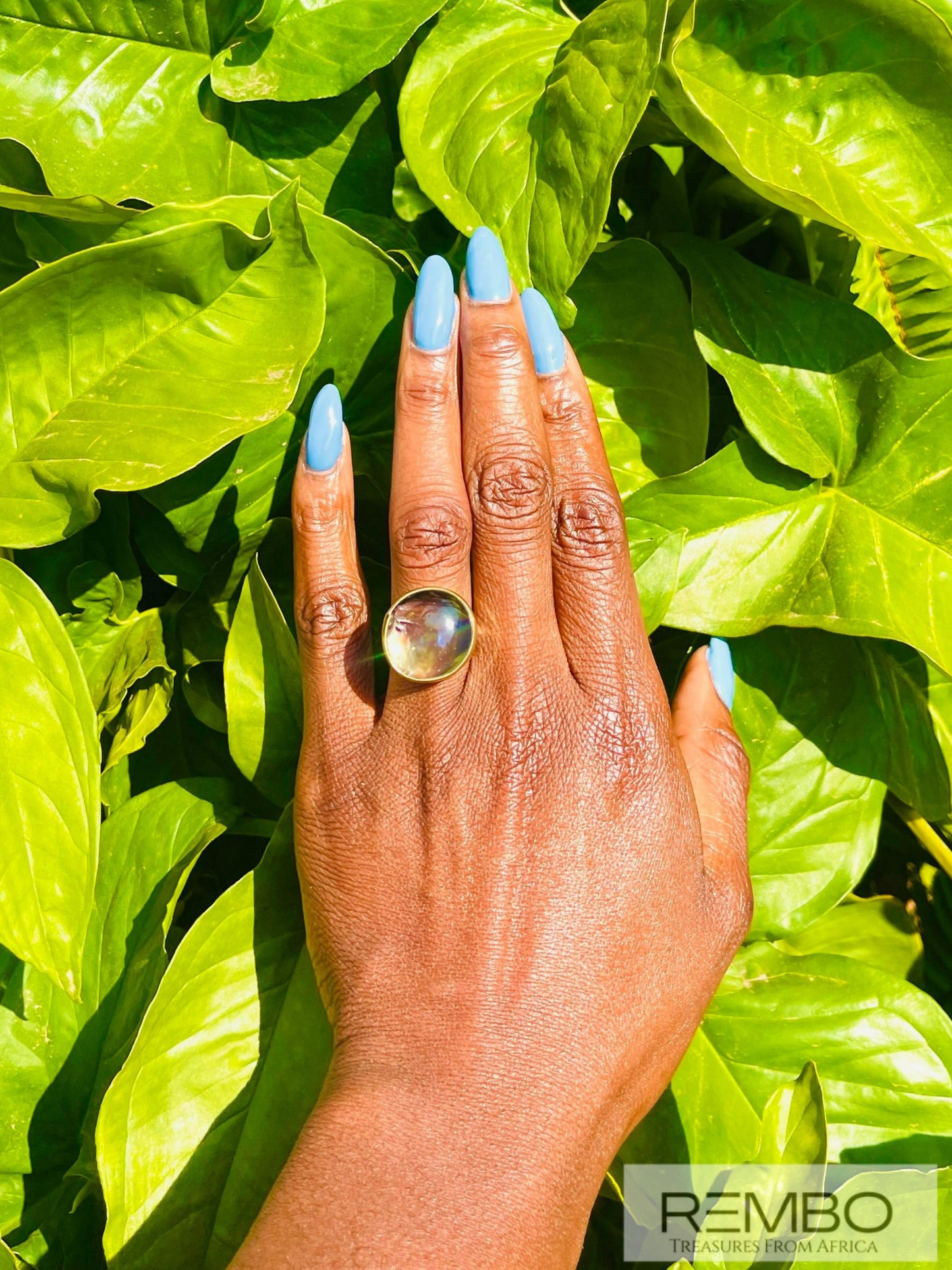 Nalot - Bague en Verre et Laiton Kenyane Nalot