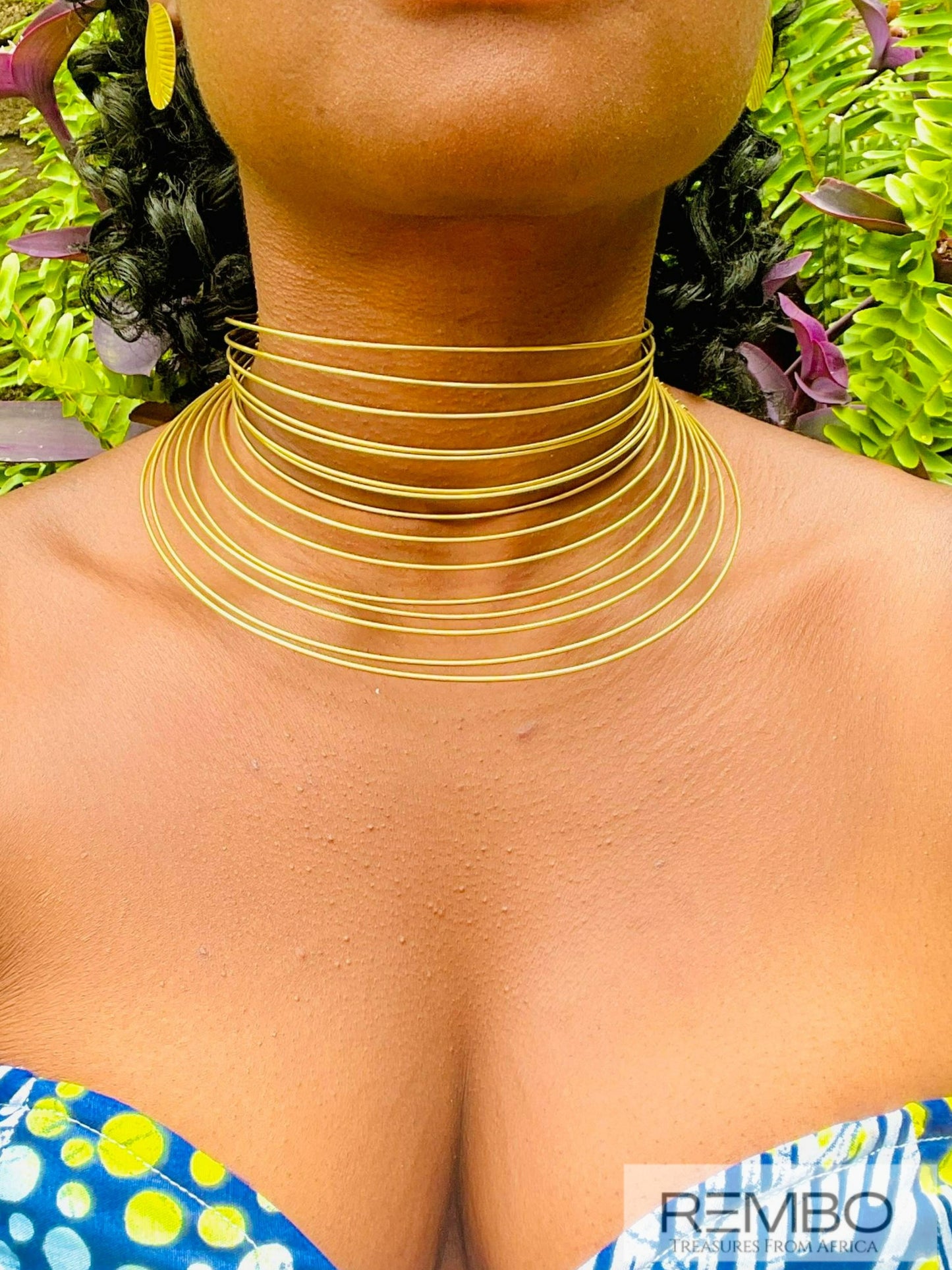 Abomey - Collier Abomey en Laiton Doré