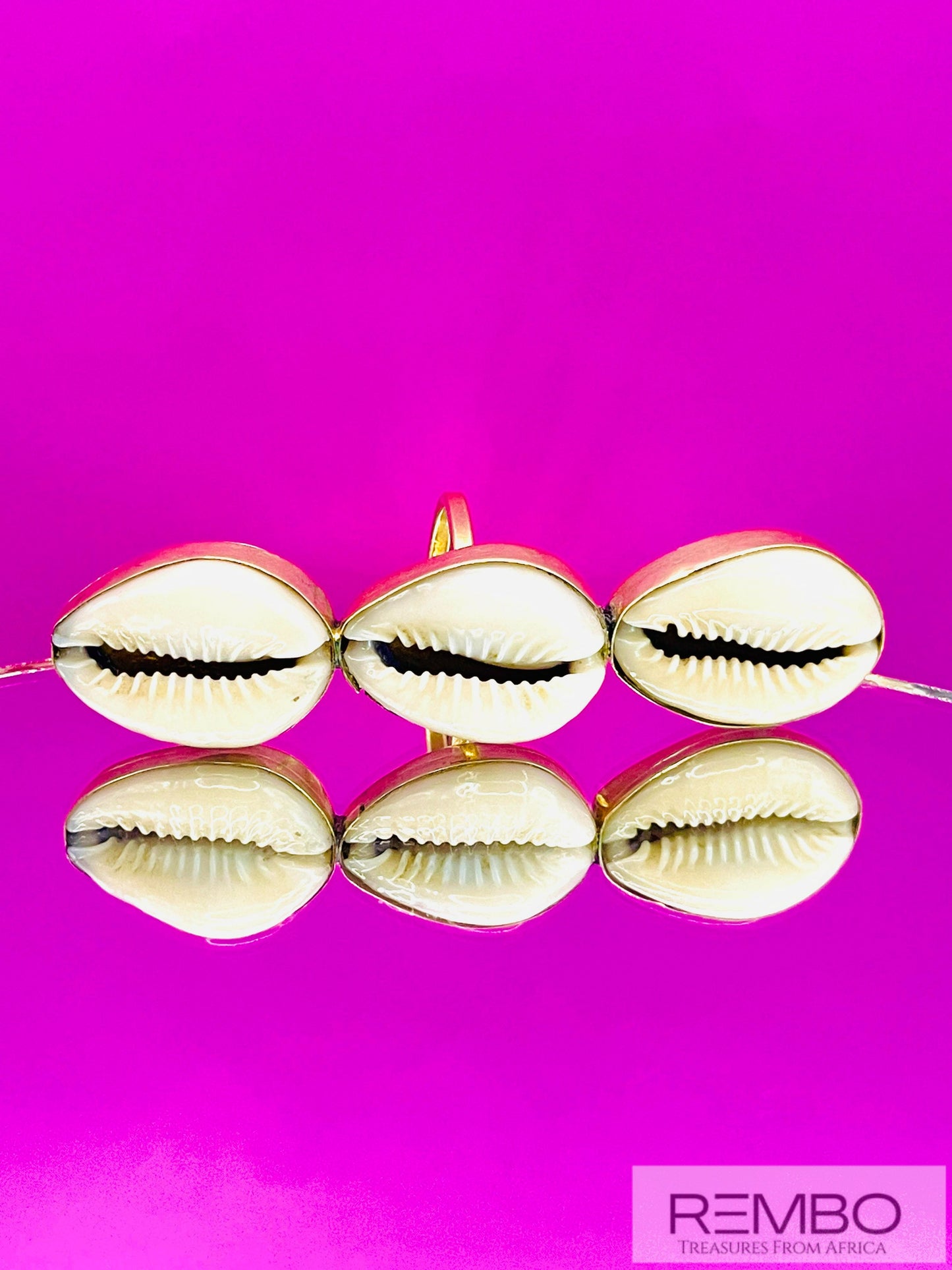 Trésor des Mers - Bague Cauris en Bronze et Coquillage Artisanale du Kenya - REMBO