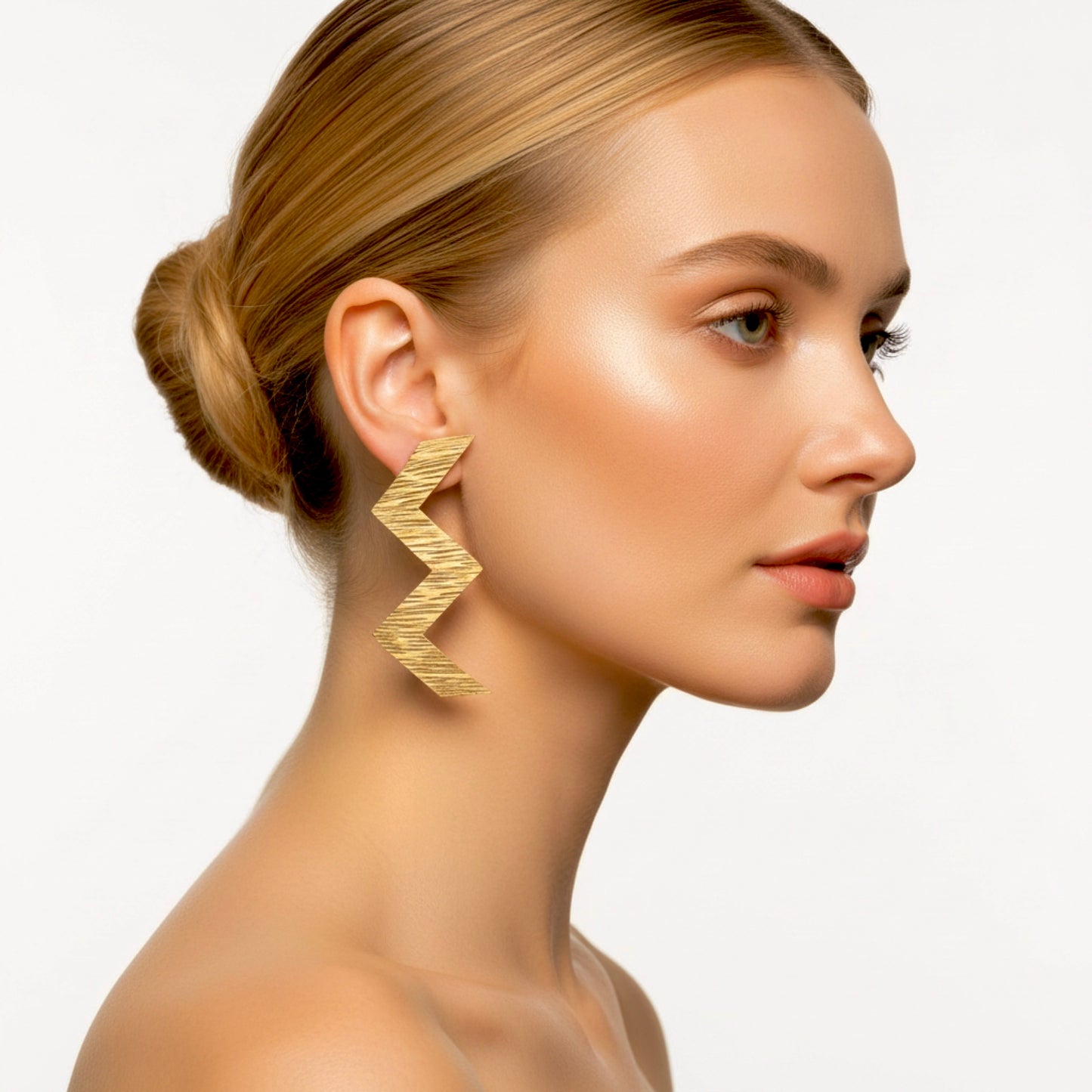 Boucles d’oreilles ZURI - Bijoux artisanaux femme – Laiton doré fait main