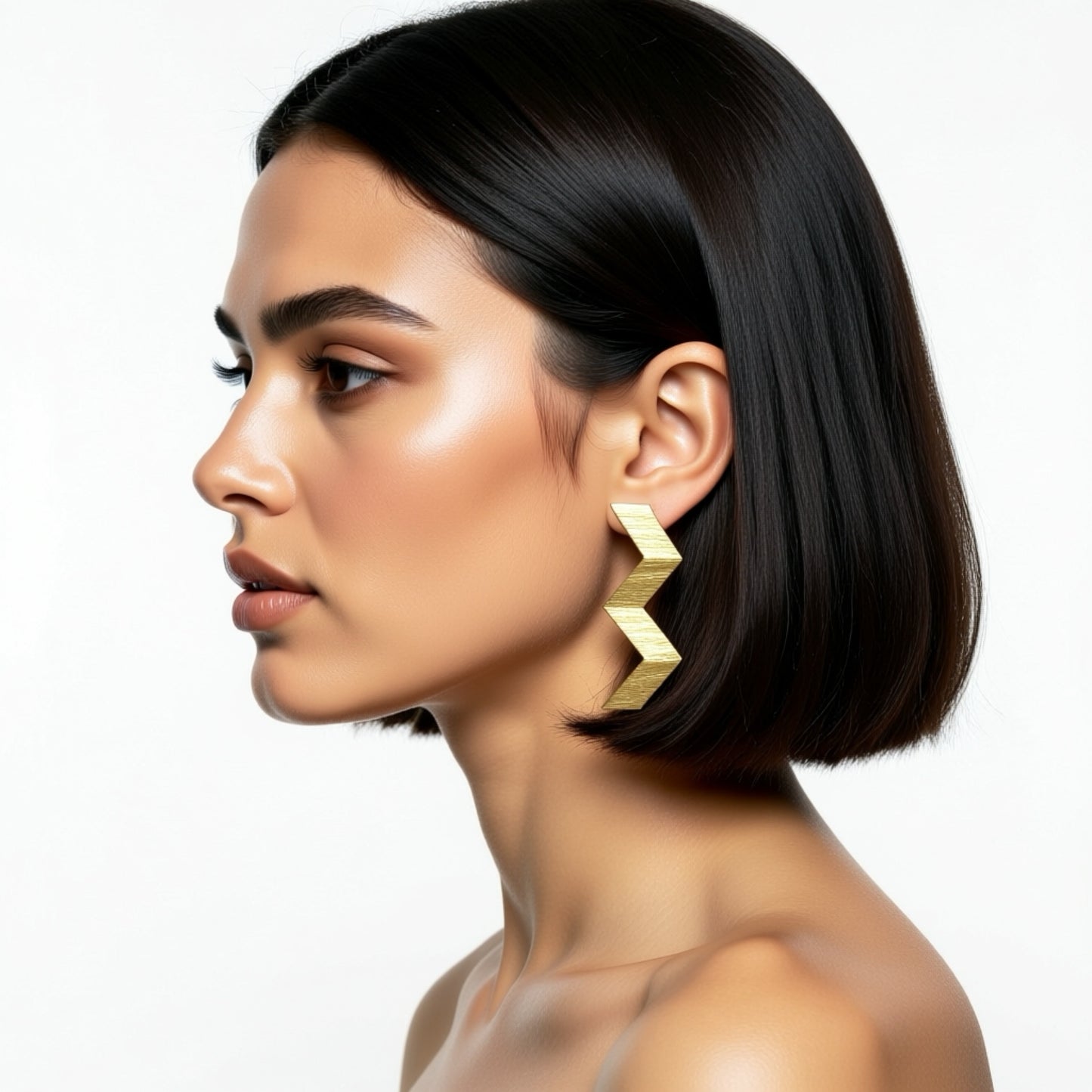 Boucles d’oreilles ZURI - Bijoux artisanaux femme – Laiton doré fait main