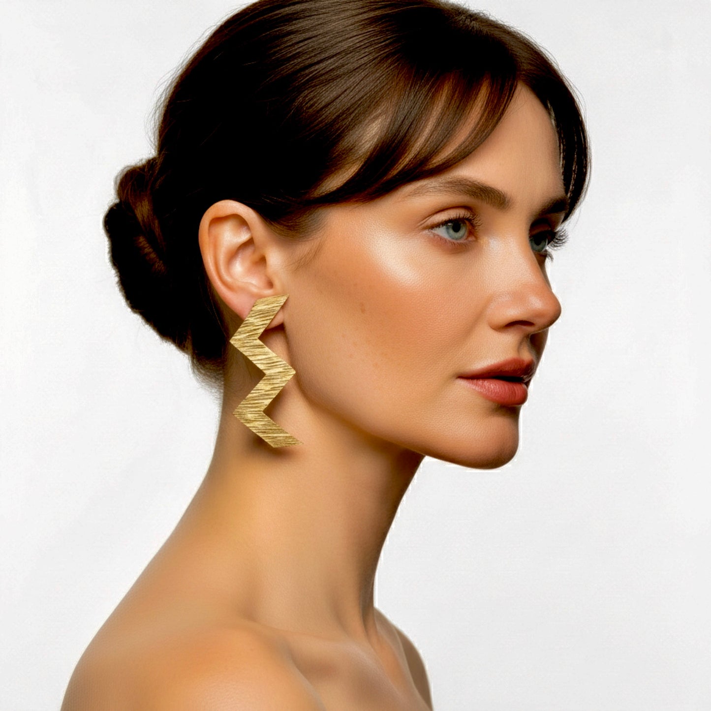 Boucles d’oreilles ZURI - Bijoux artisanaux femme – Laiton doré fait main