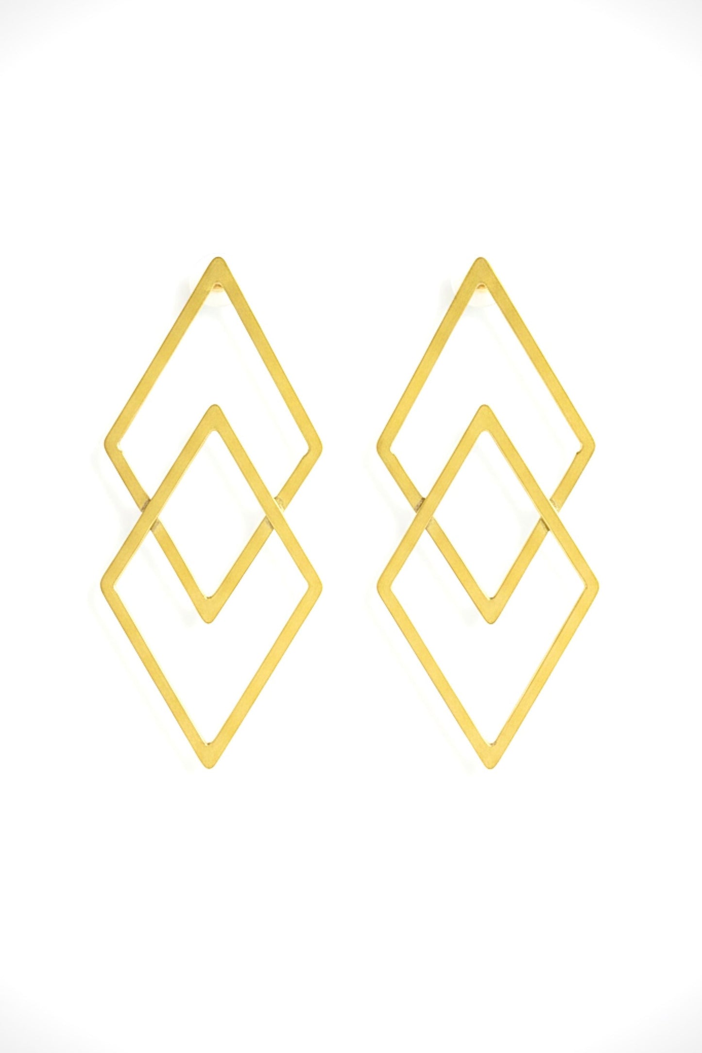 Boucles d’oreilles KONA –  Bijoux artisanaux femme en laiton doré faits main – REMBO by ARIA