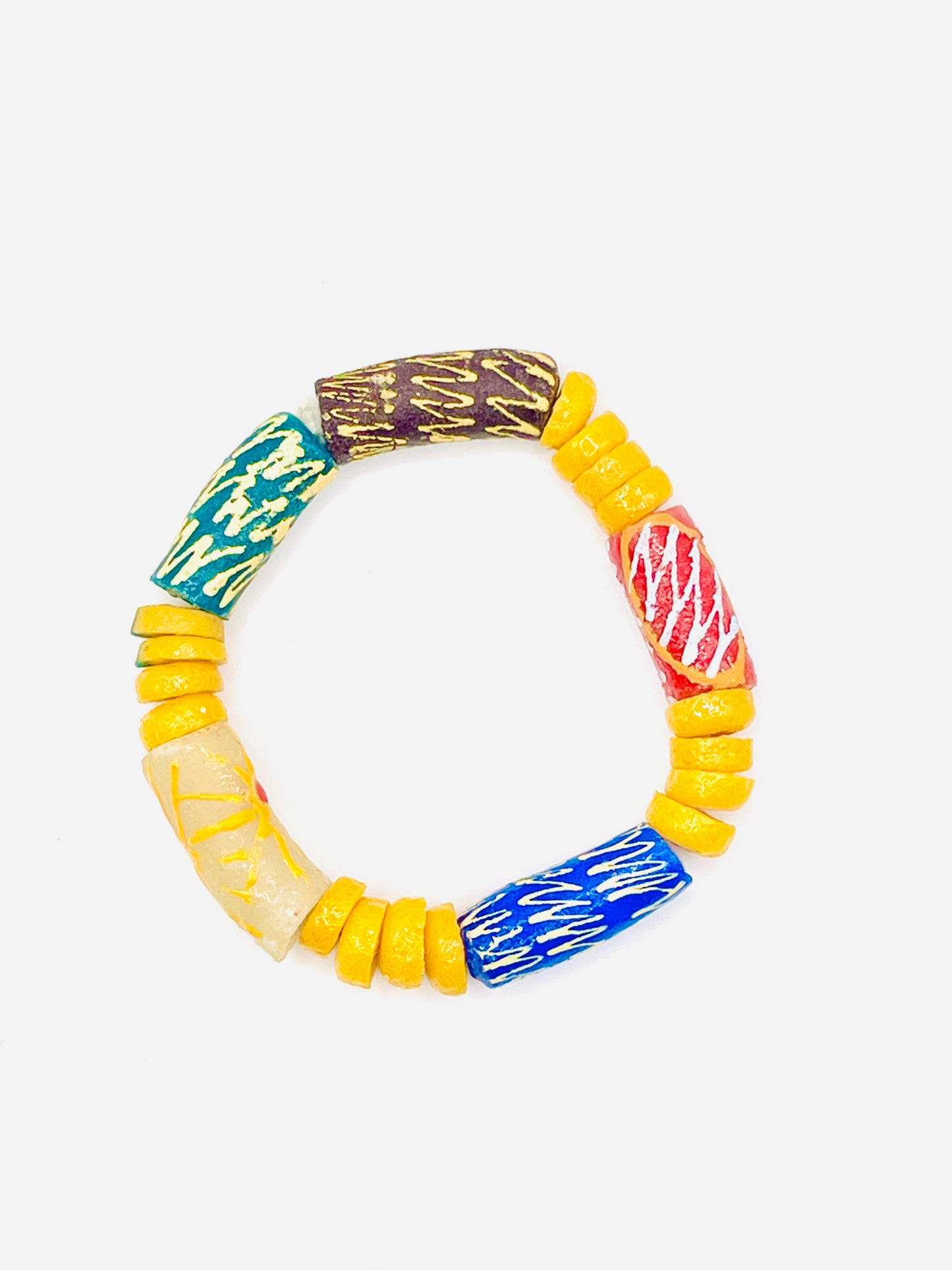 Bracelet - Éclat de Verre Krobo - Ananse