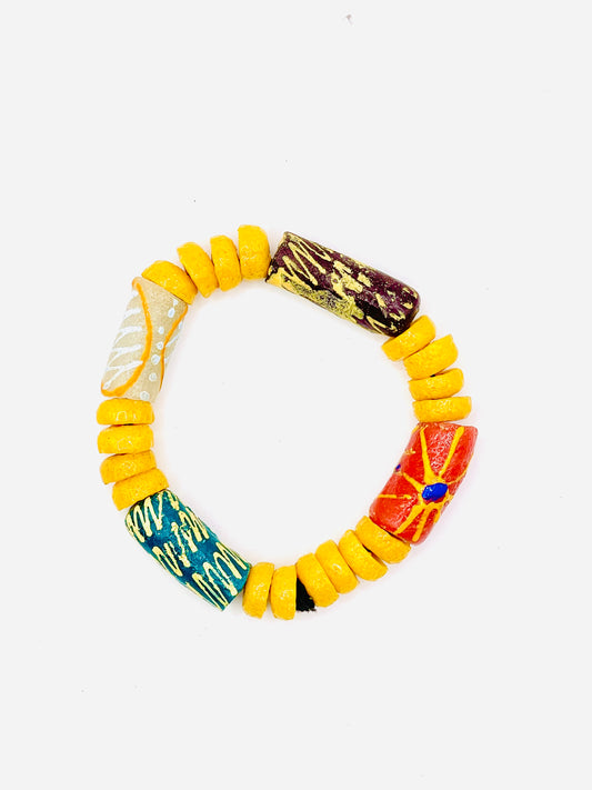 Bracelet - Éclat de Verre Krobo - Aseda