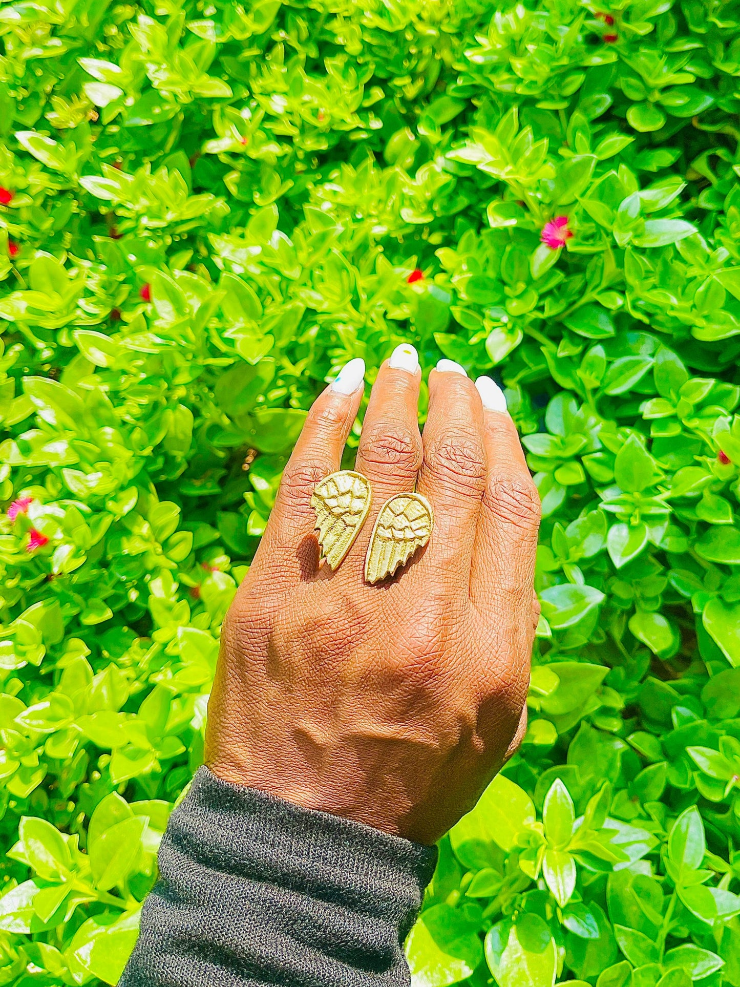 Ailes d'Or - Bague Aile en Laiton Doré Artisanale du Kenya