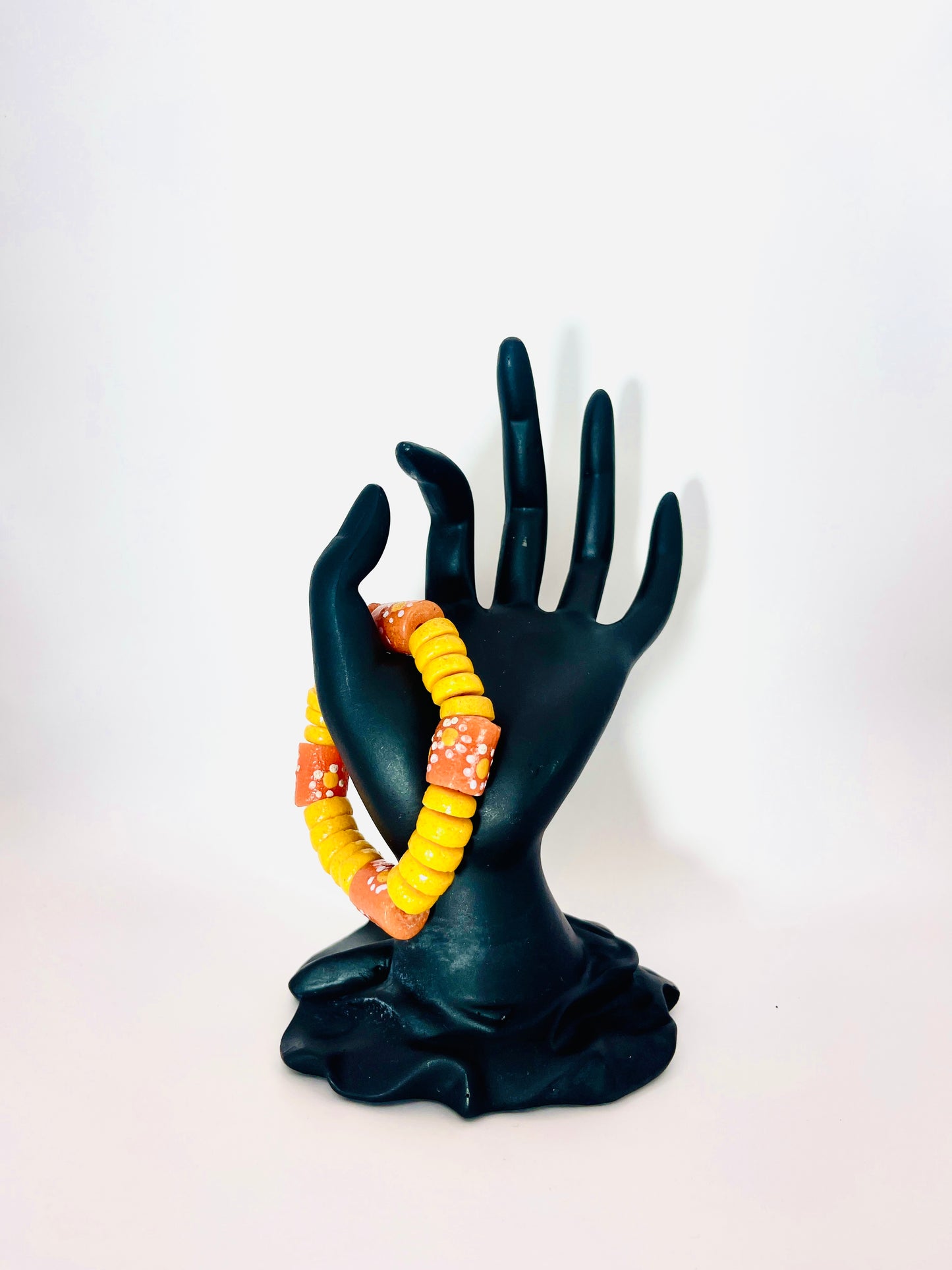 Parure Bracelet et Collier - Éclat de Verre Krobo - Afia Kɔkɔɔ