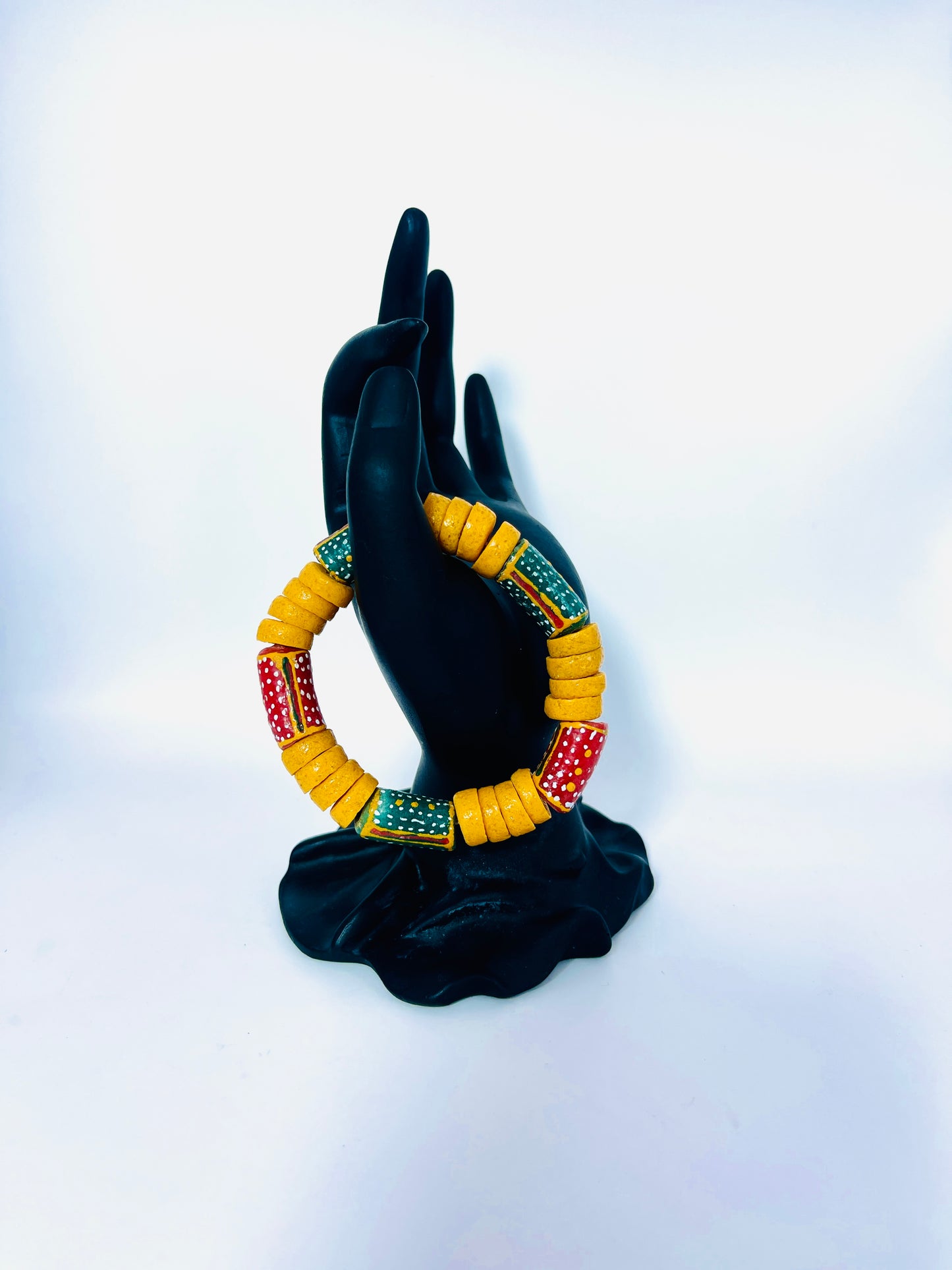 Parure Bracelet et Collier - Éclat de Verre Krobo - Mawu Lolo