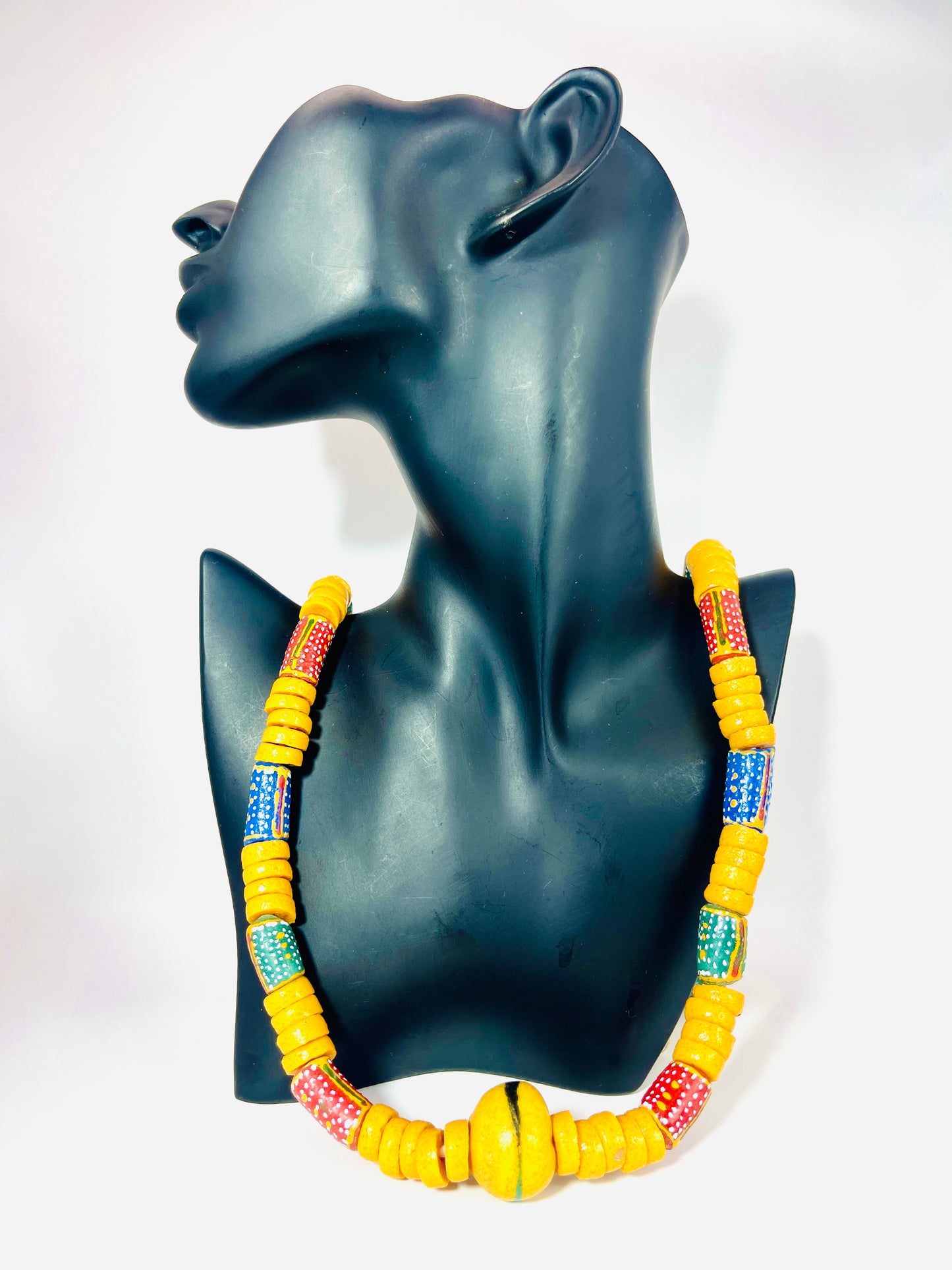 Parure Bracelet et Collier - Éclat de Verre Krobo - Mawu Lolo