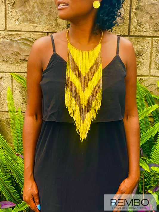 Keitany - Collier Long en Perles Keitany Bijou Artisanal Maasai