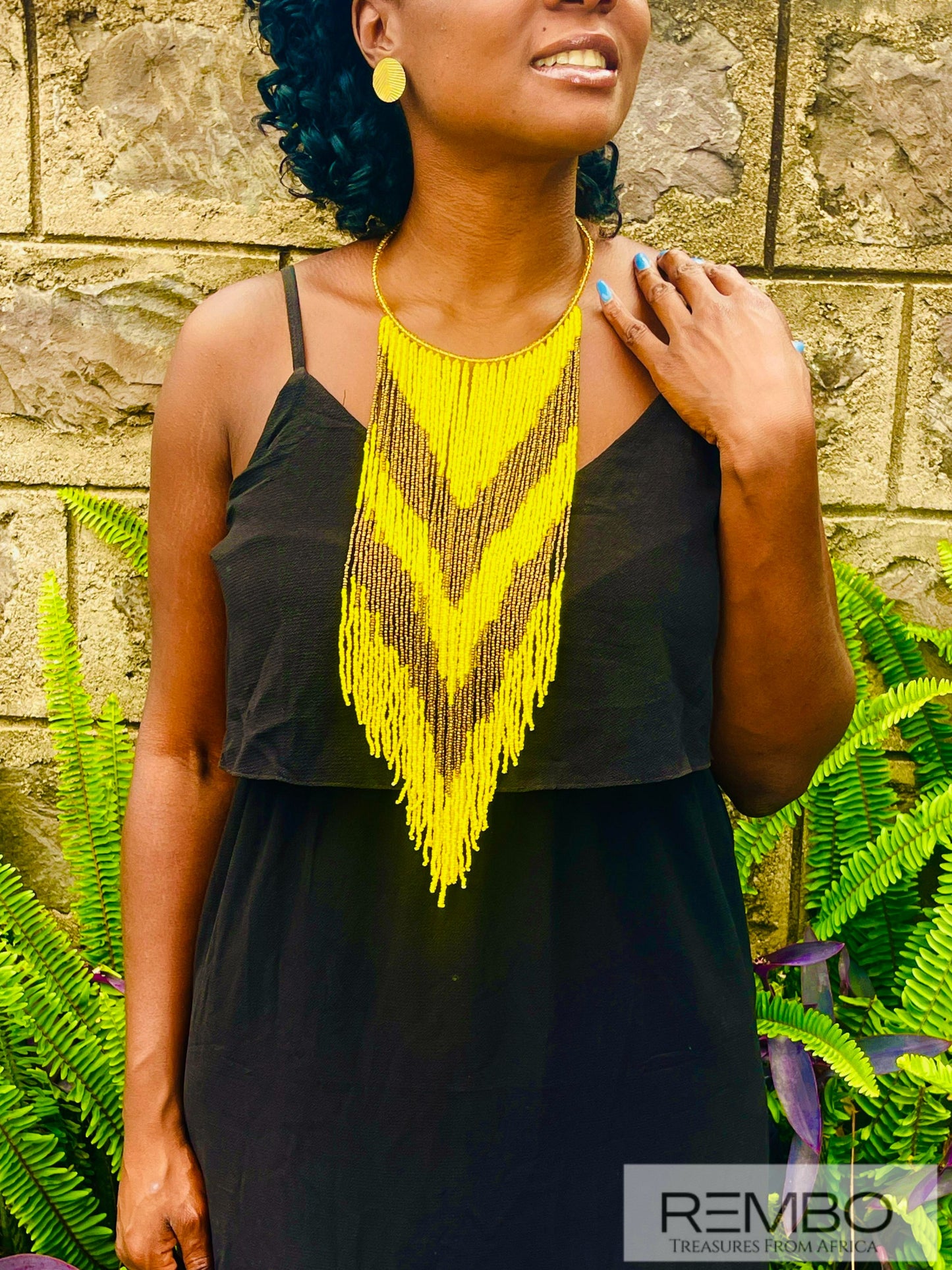 Keitany - Collier Long en Perles Keitany Bijou Artisanal Maasai
