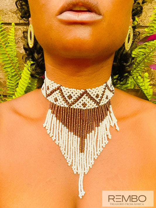 Olakira -Collier en Perles Maasai Ras du Cou Olakira
