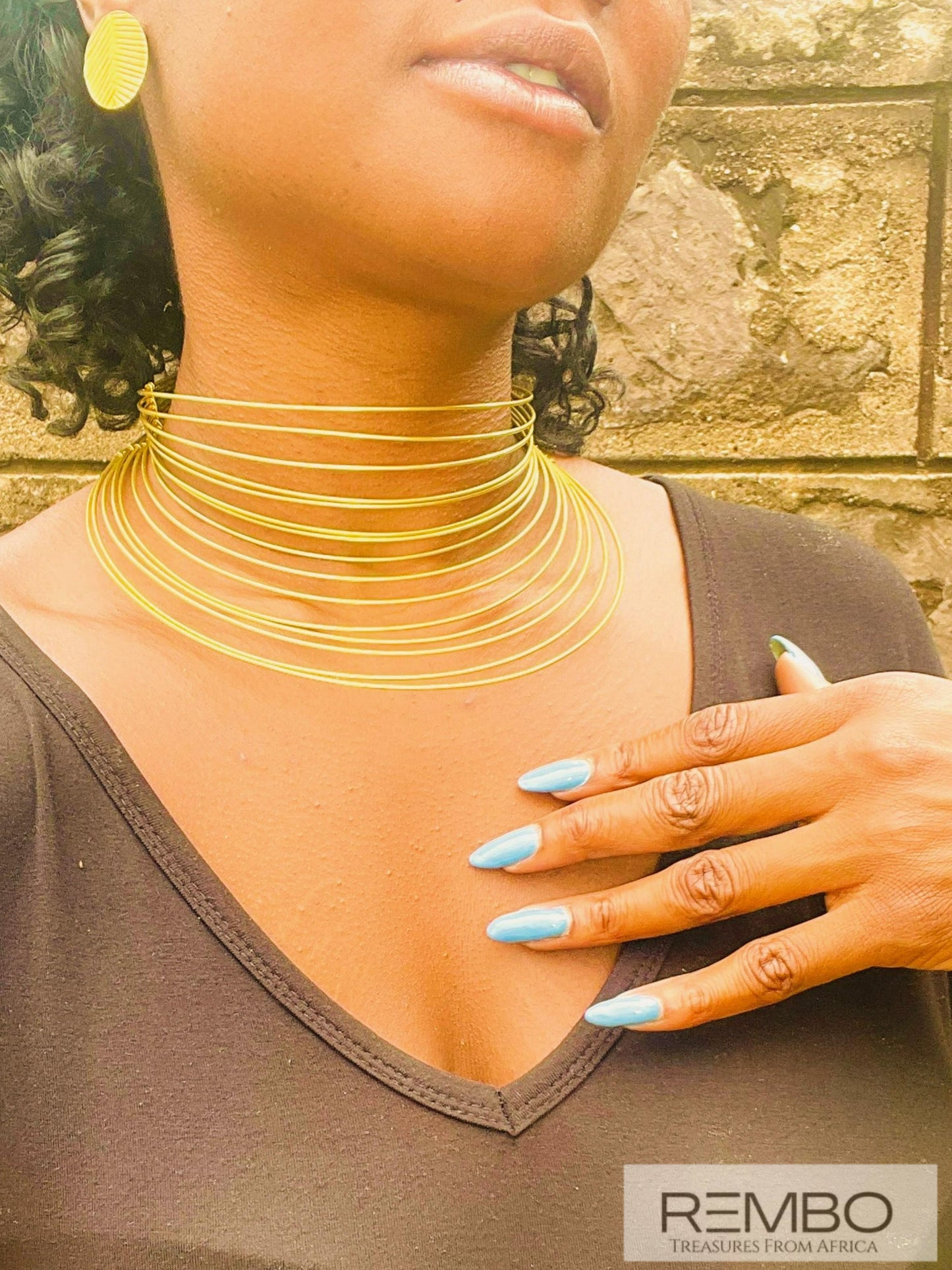 Abomey - Collier Abomey en Laiton Doré