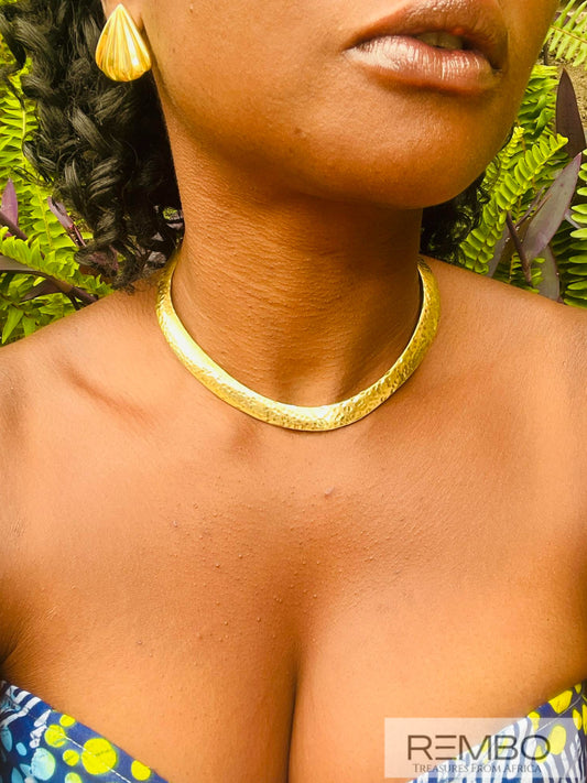 Collier Sahara - Collier en Laiton Doré