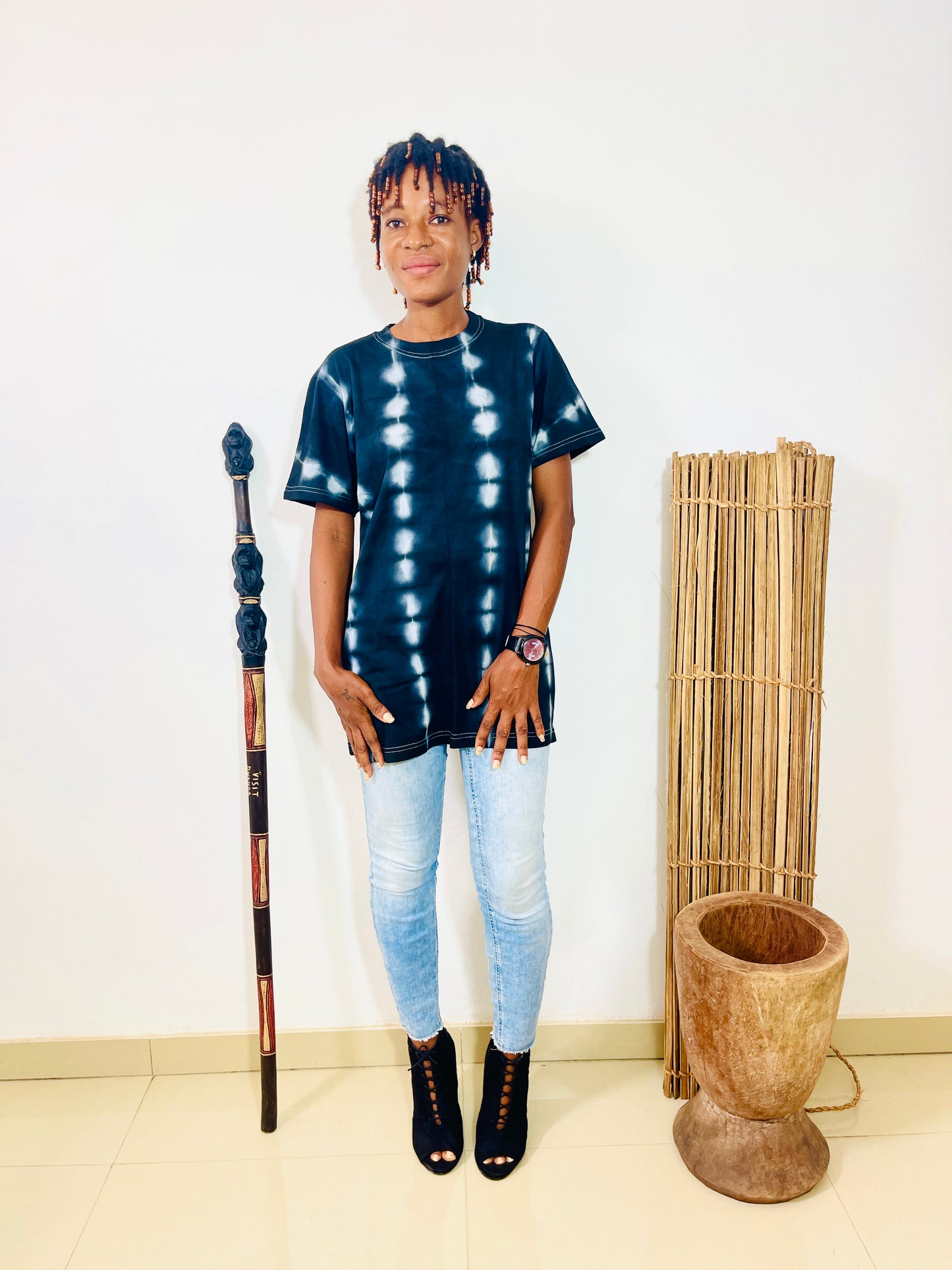 Tee-shirt Tie and Dye Artisanat Africain.