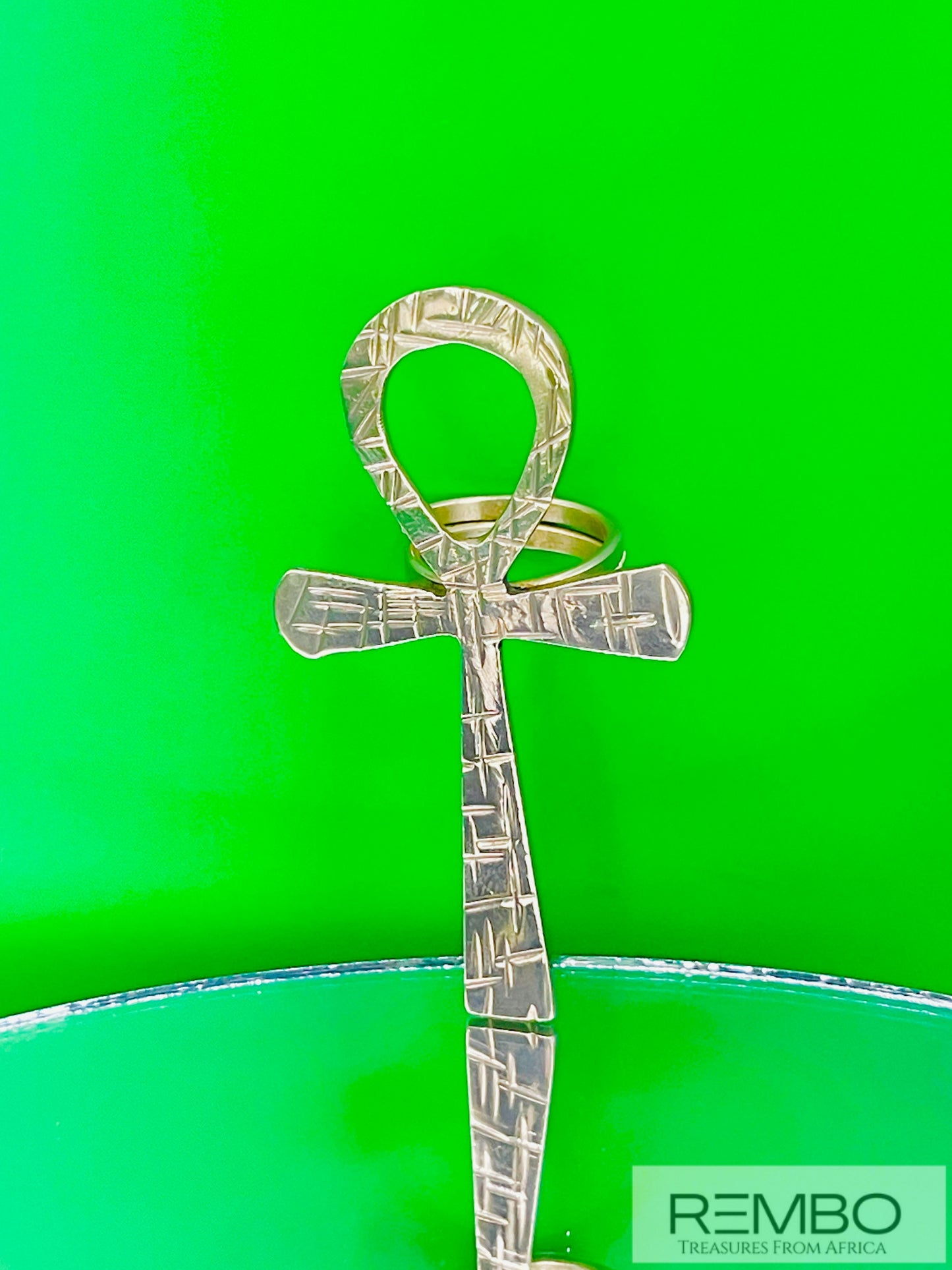 Eternal Life Ankh - Bague en Bronze Ankh - Rembo