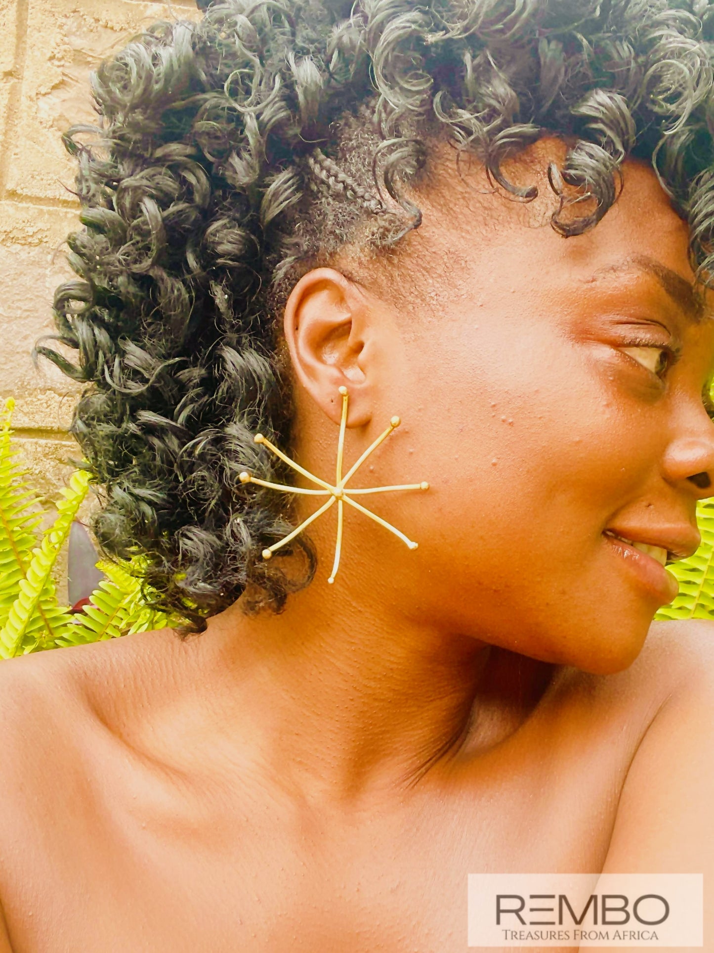 Star light - Boucles d'Oreilles en Laiton Antiallergique en Forme d'Étoile